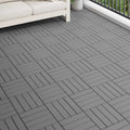 Terrassenfliese 3D-Design 11 pcs Grau 30 x 30 cm WPC