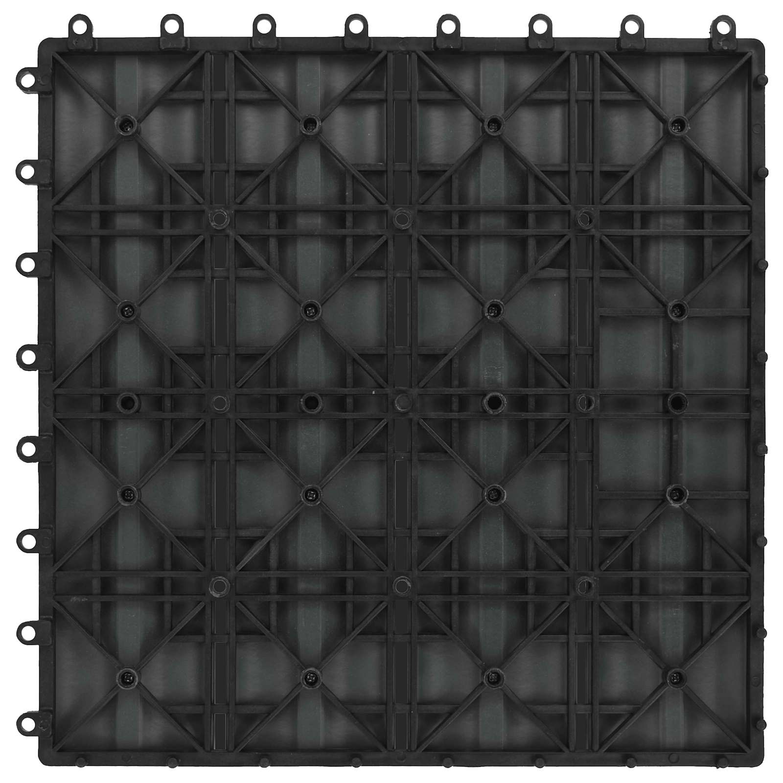 Terrassenfliese 3D-Design 11 pcs Grau 30 x 30 cm WPC