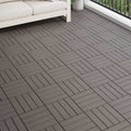 Terrassenfliese 3D-Design 11 pcs Dunkelbraun 30 x 30 cm WPC
