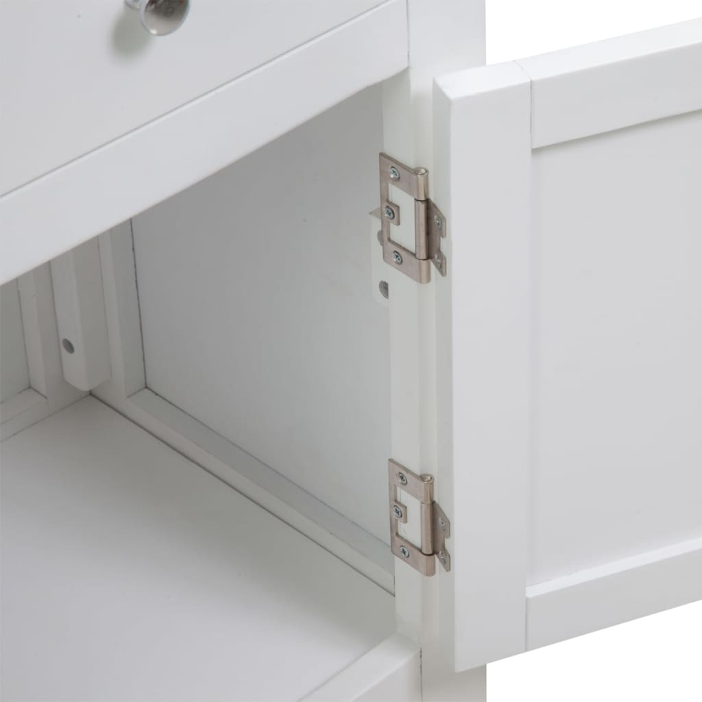 Sideboard 90x33,5x83 cm Massivholz Eiche