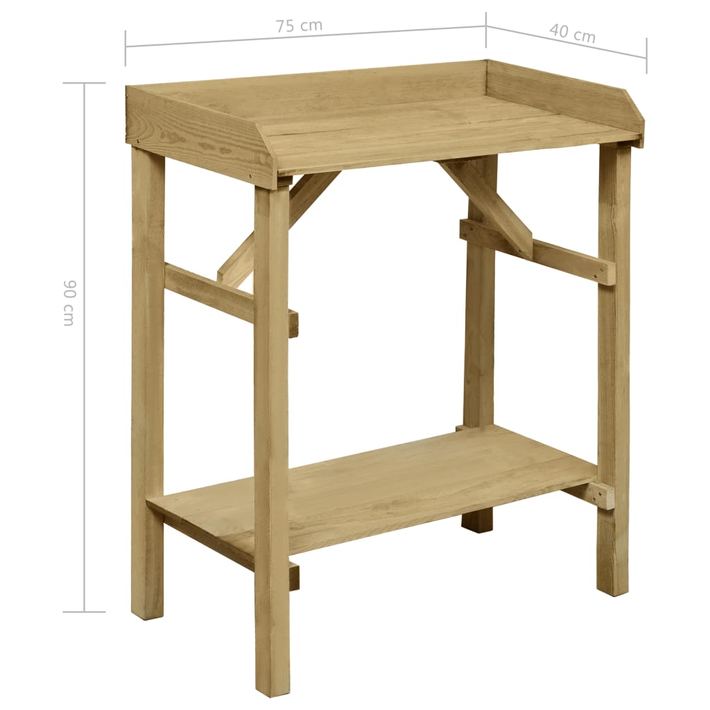 Pflanztisch Imprägniertes Kiefernholz 75 x 40 x 90 cm