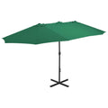 Sonnenschirm mit Aluminium-Mast 460x270 cm Grün