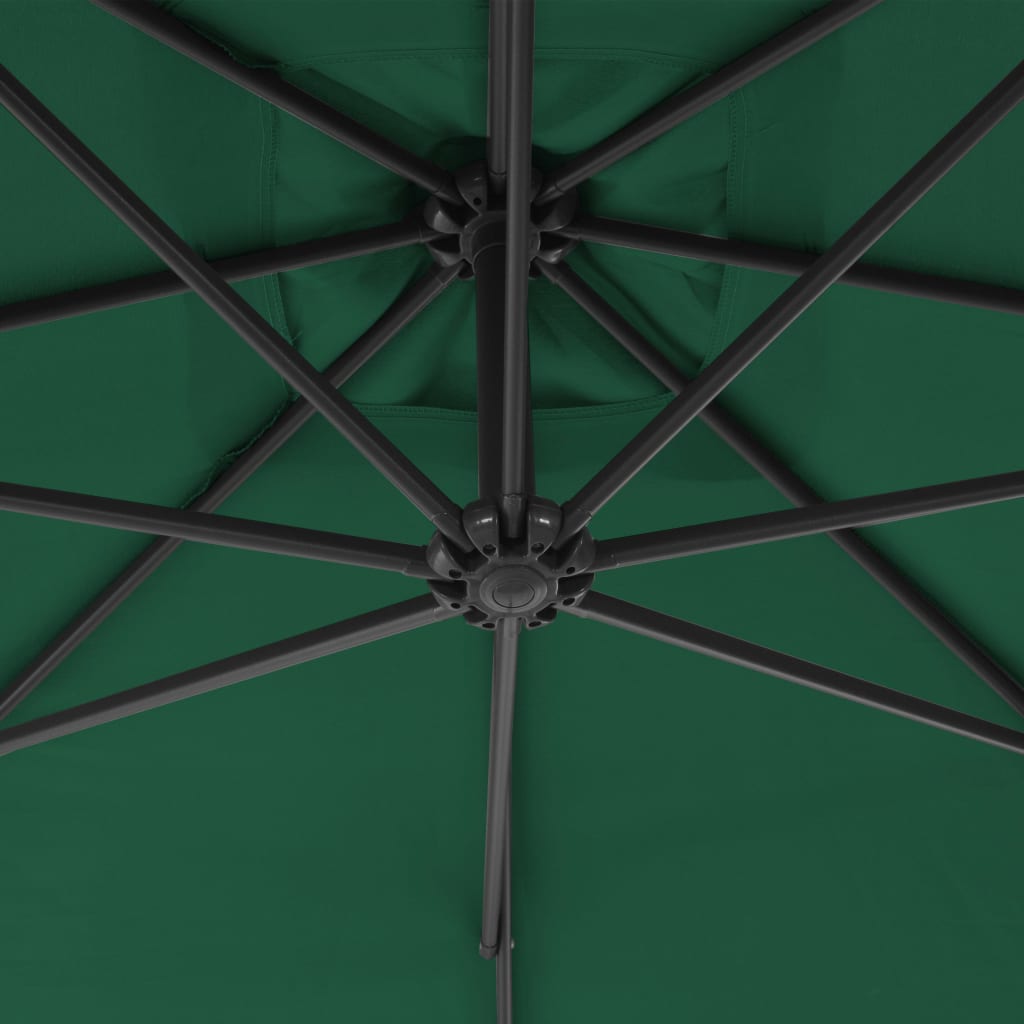 Ampelschirm mit Stahl-Mast 300 cm Grün