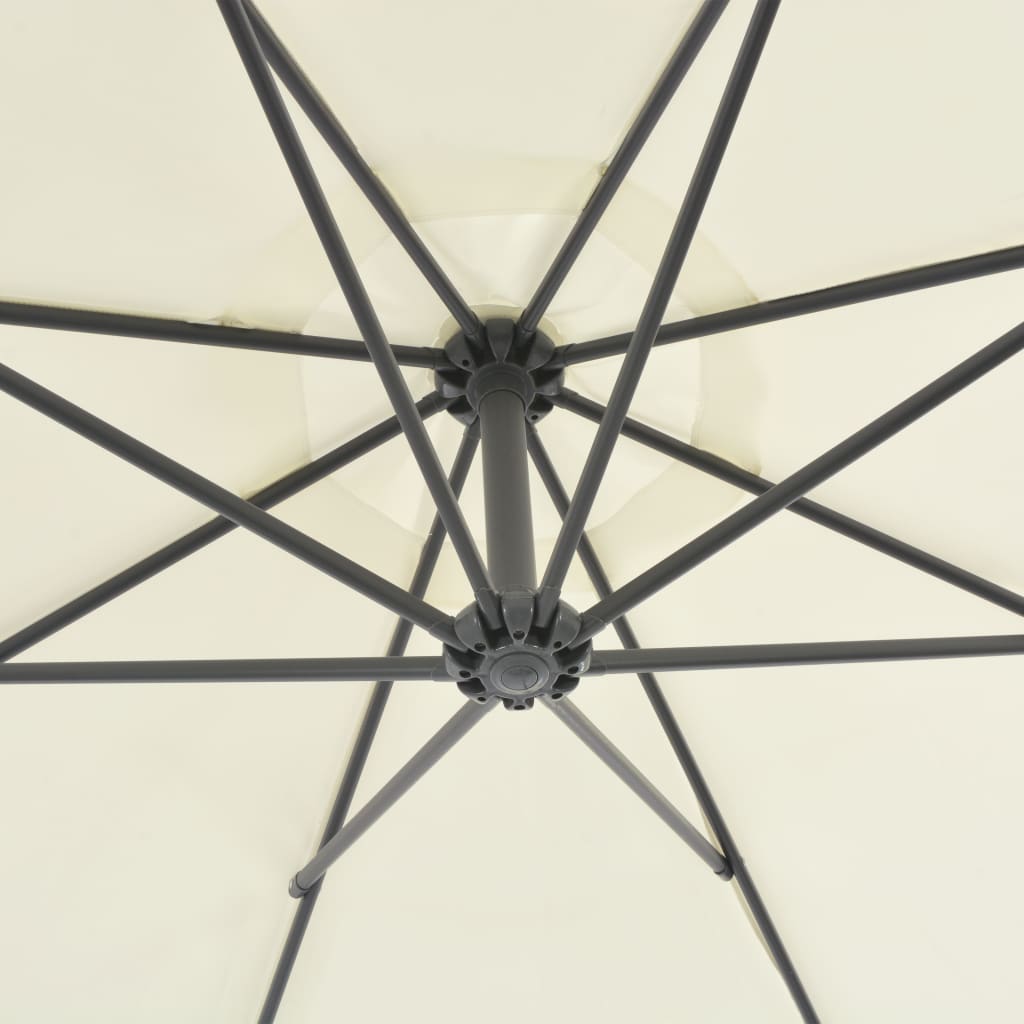 Ampelschirm mit Stahl-Mast 300 cm Sandweiß