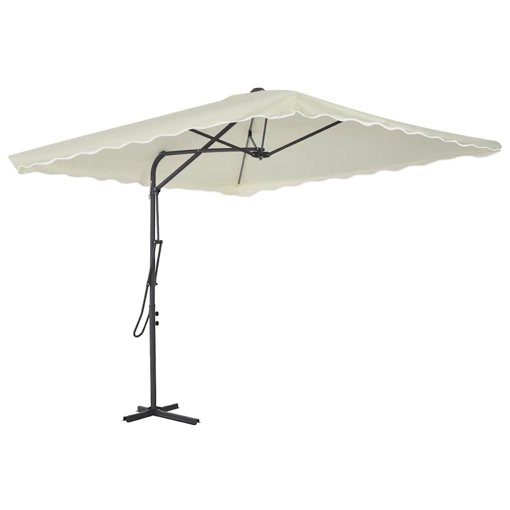 Sonnenschirm mit Stahl-Mast 250x250 cm Sandweiß