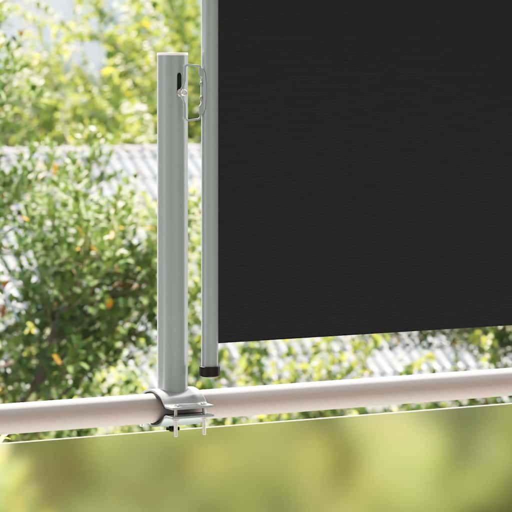Ausziehbare Seitenmarkise 100 x 300 cm Schwarz