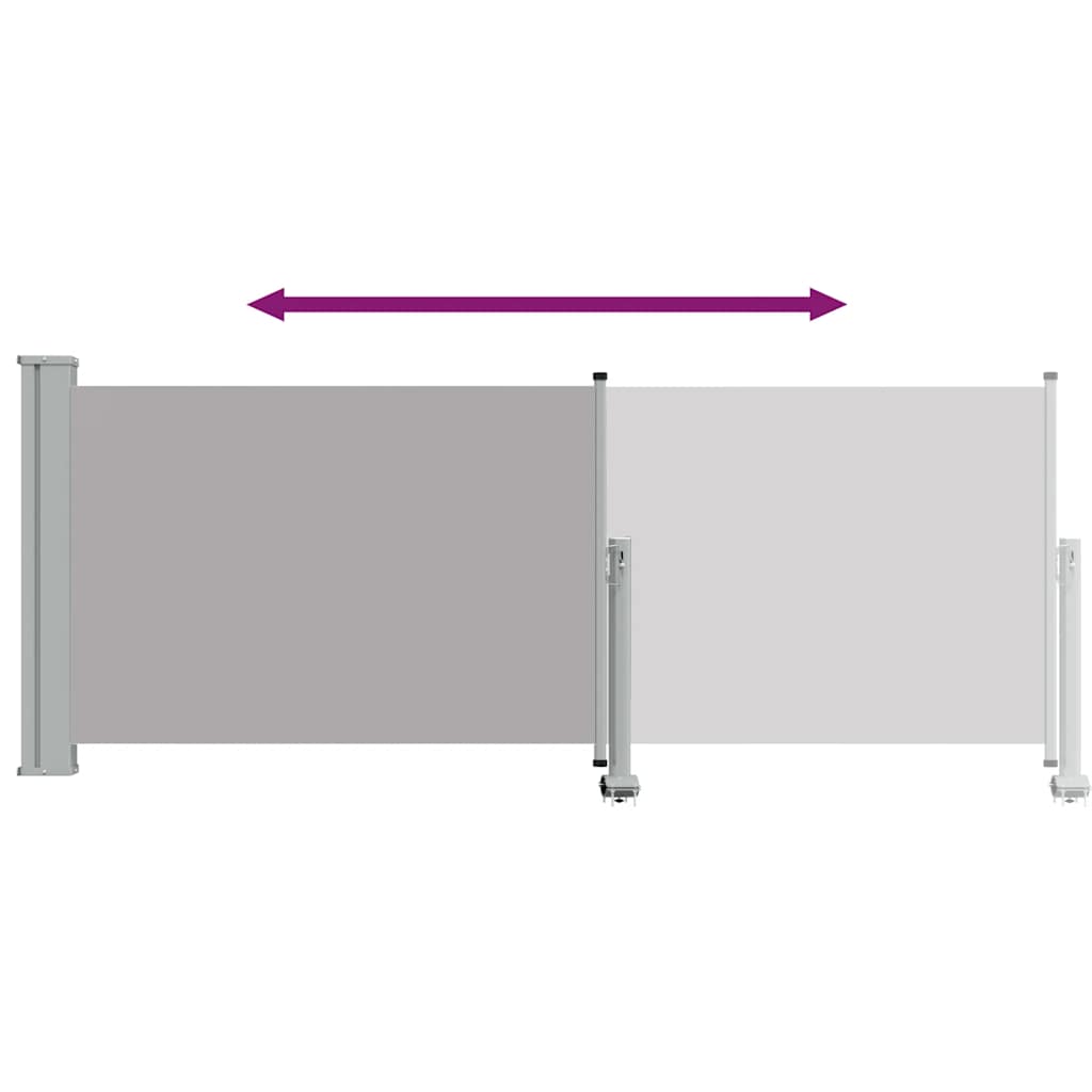 Ausziehbare Seitenmarkise 100x300 cm Grau