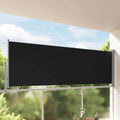 Ausziehbare Seitenmarkise 120x300 cm Schwarz