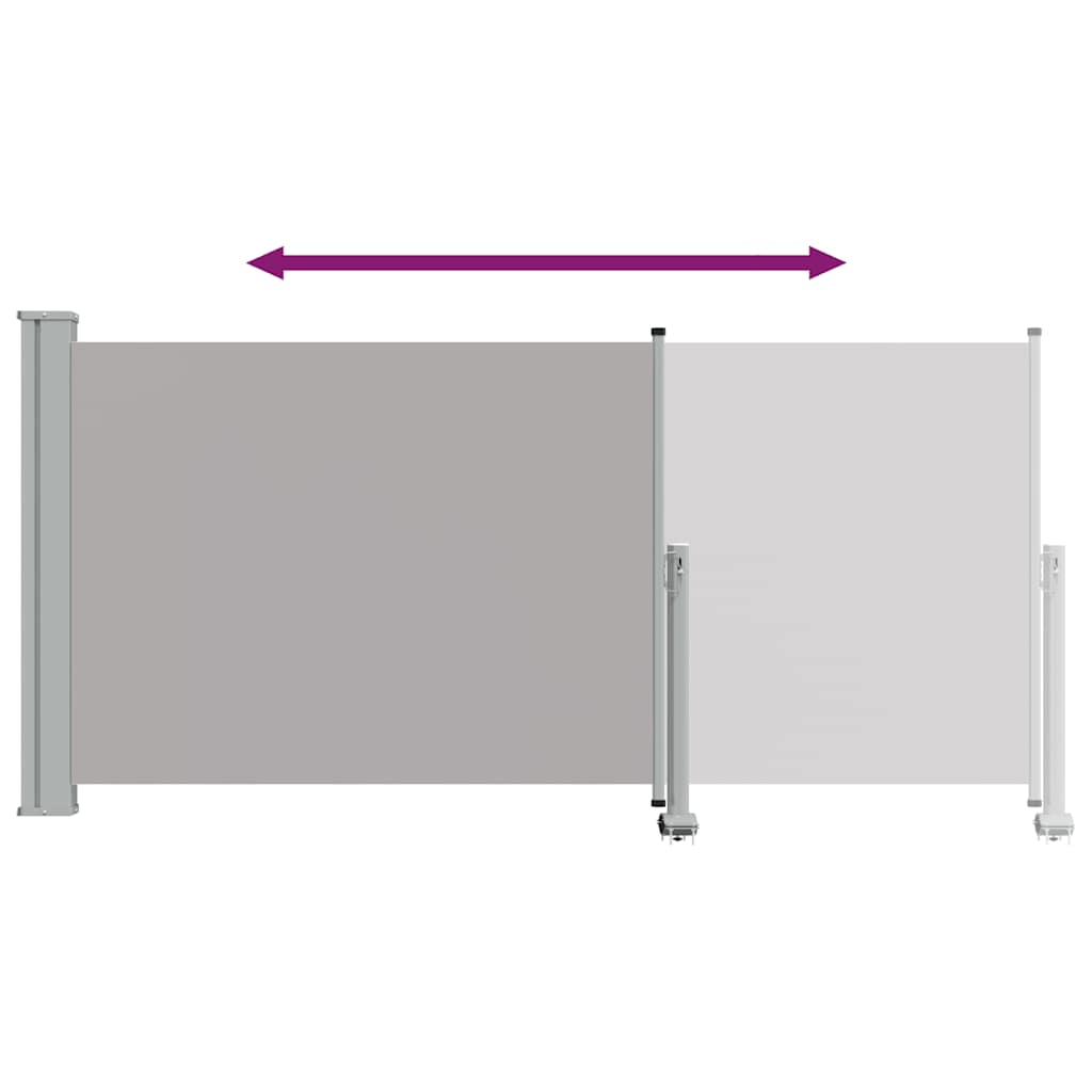 Ausziehbare Seitenmarkise 120x300 cm Grau