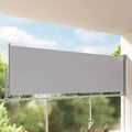 Ausziehbare Seitenmarkise 120x300 cm Grau