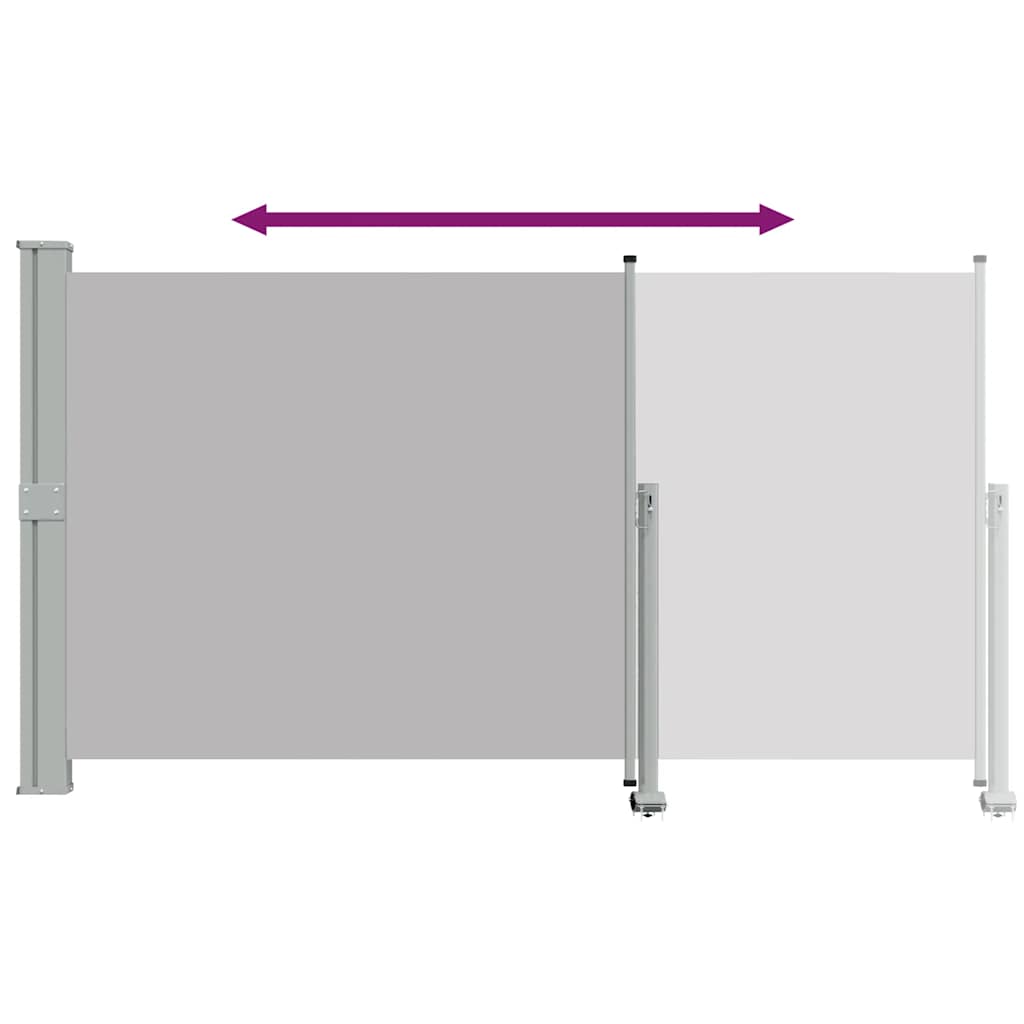 Ausziehbare Seitenmarkise 140x300 cm Grau
