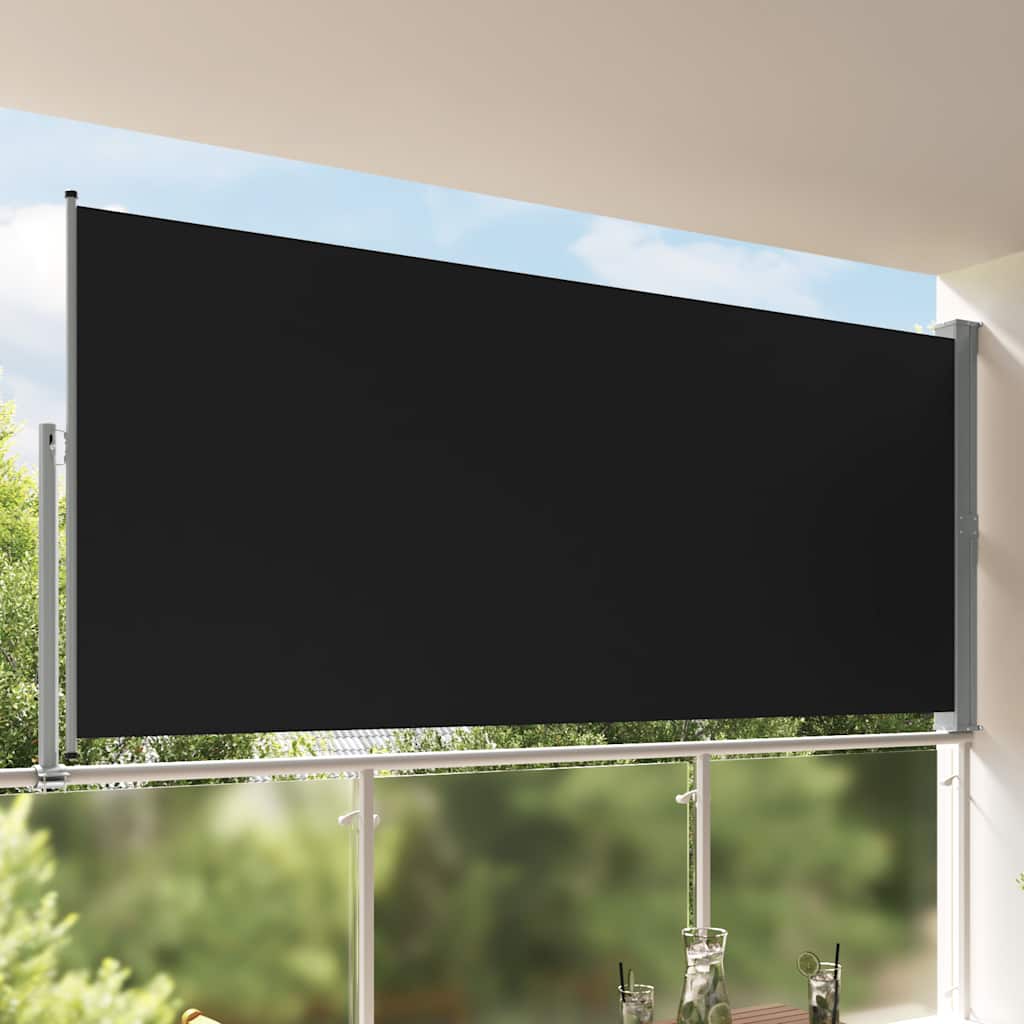 Ausziehbare Seitenmarkise 160x300 cm Schwarz