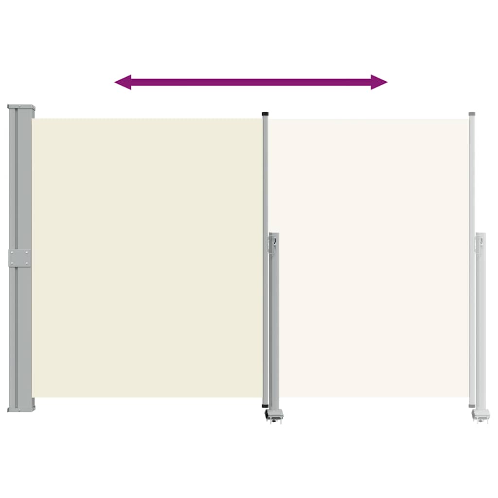 Ausziehbare Seitenmarkise 160x300 cm Creme