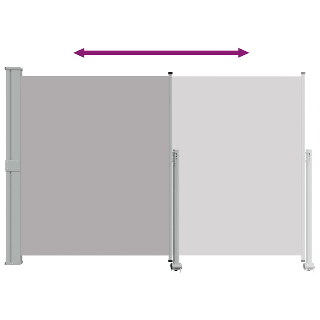 Einziehbare Seitenmarkise 160x300 cm Grau