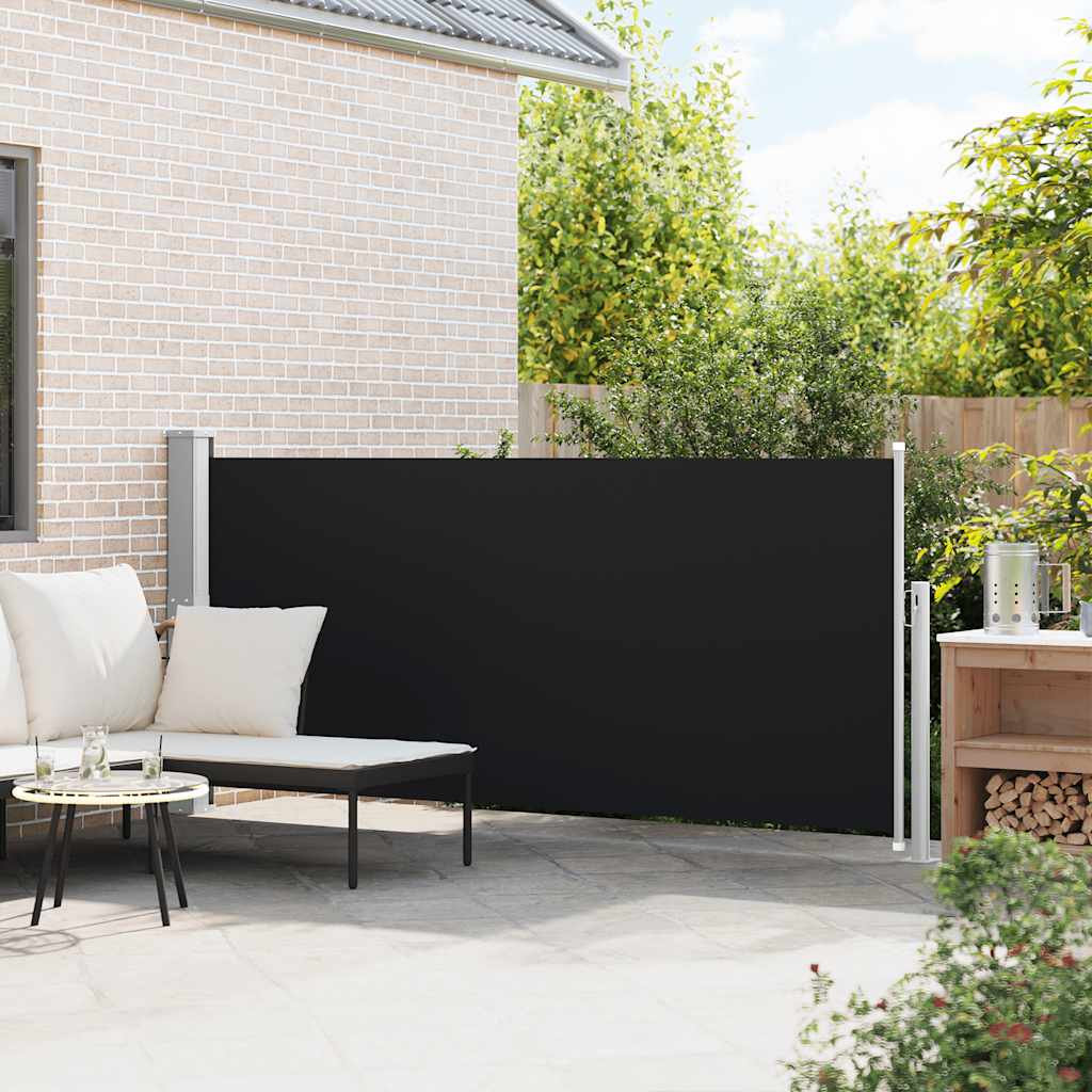 Ausziehbare Seitenmarkise 140x300 cm Schwarz