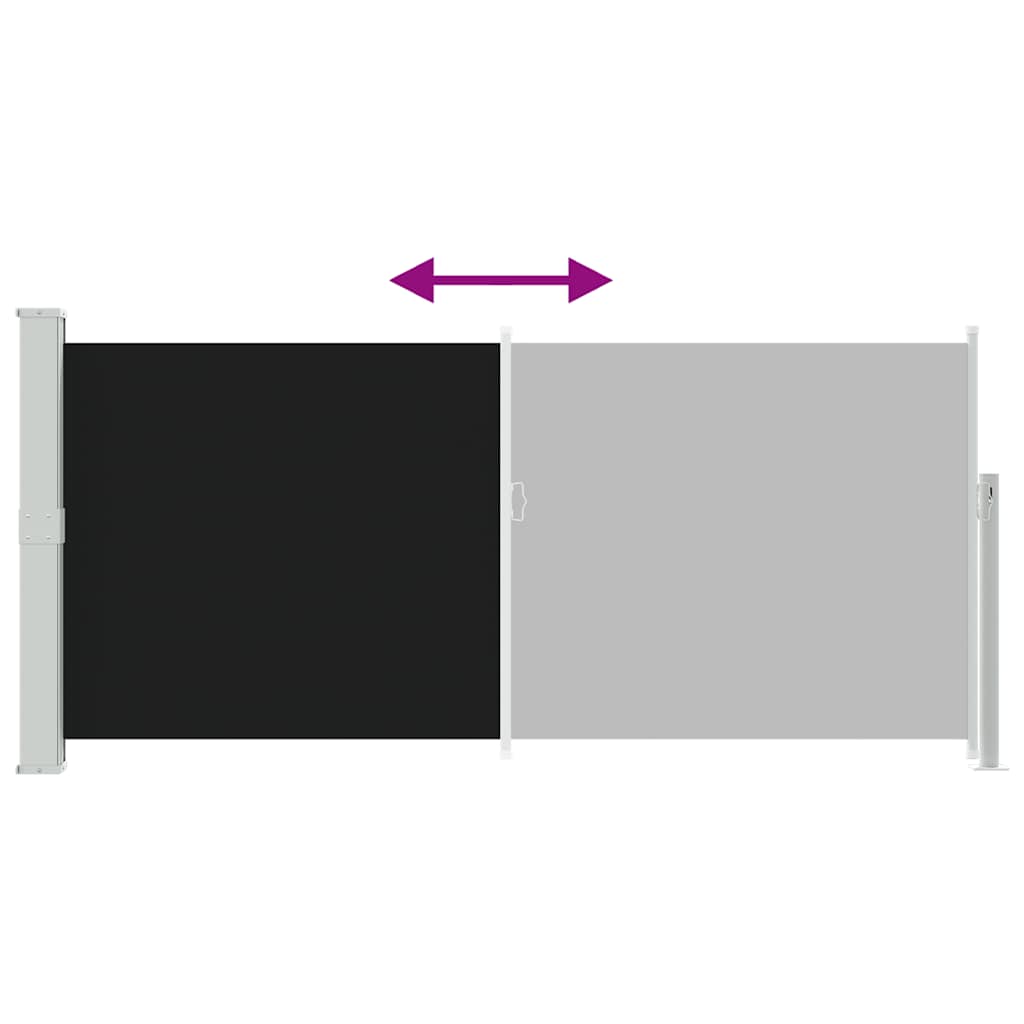 Ausziehbare Seitenmarkise 140x300 cm Schwarz