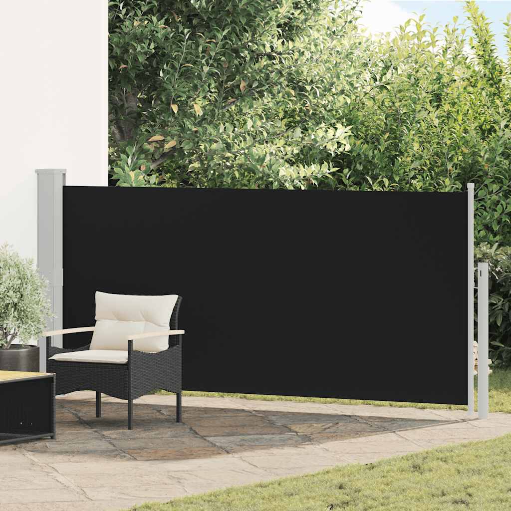 Ausziehbare Seitenmarkise 140x300 cm Schwarz