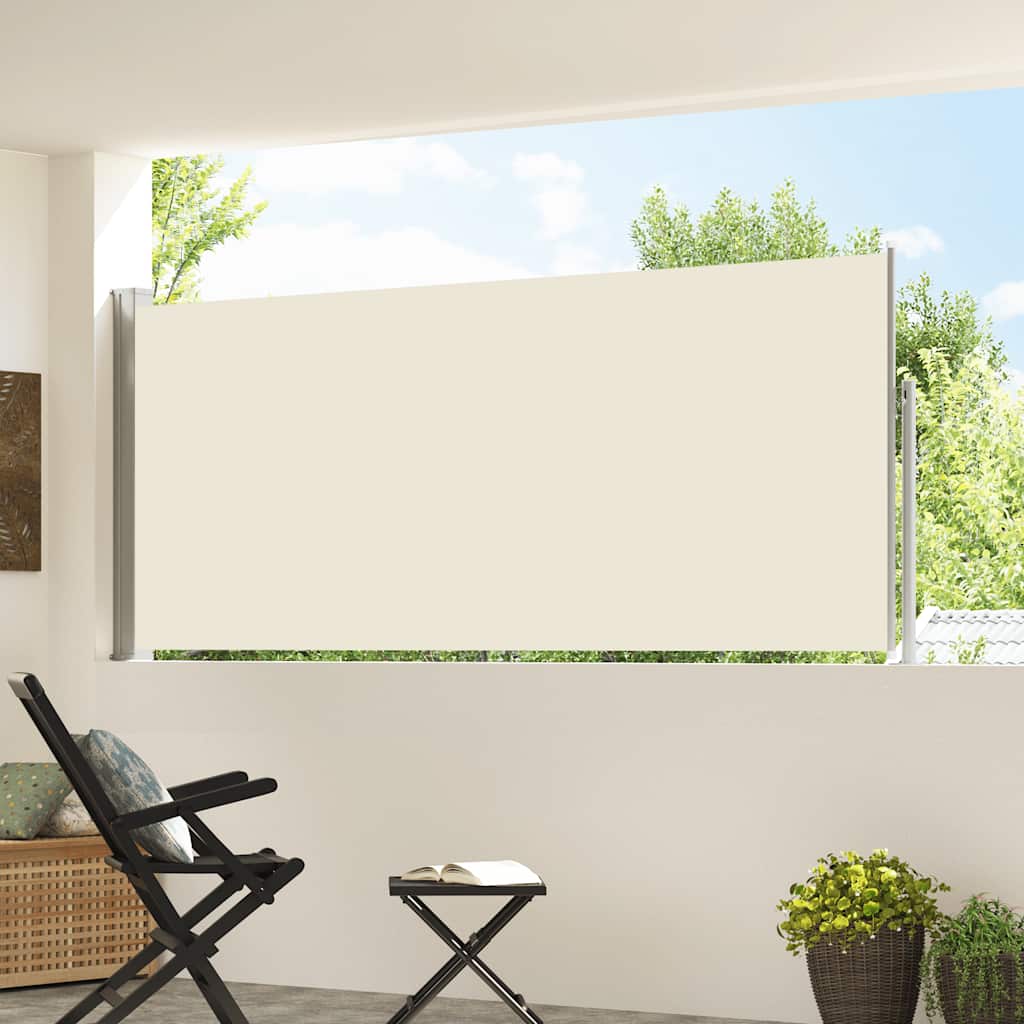Ausziehbare Seitenmarkise 120x300 cm Creme