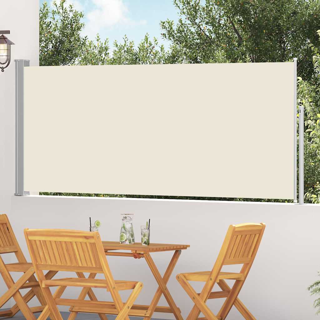 Ausziehbare Seitenmarkise 120x300 cm Creme