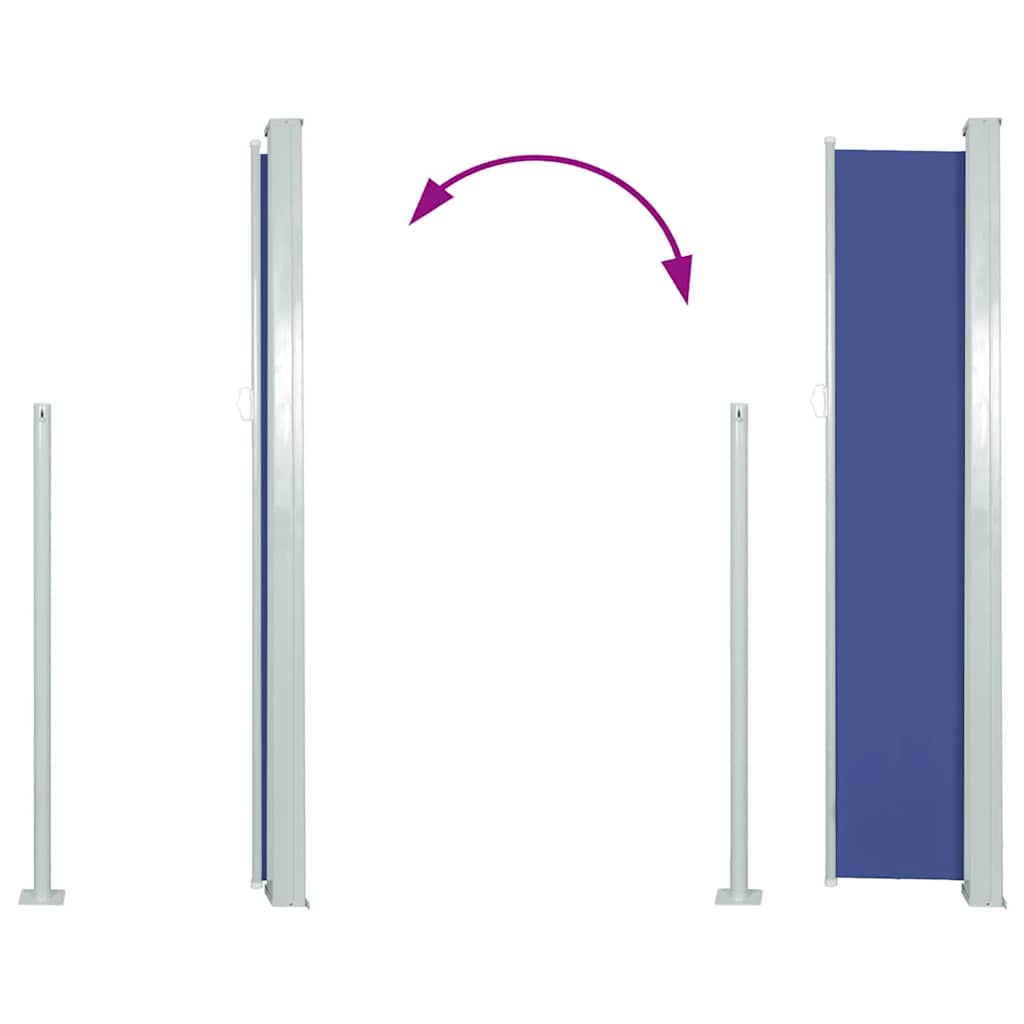 Ausziehbare Seitenmarkise 120x300 cm Blau