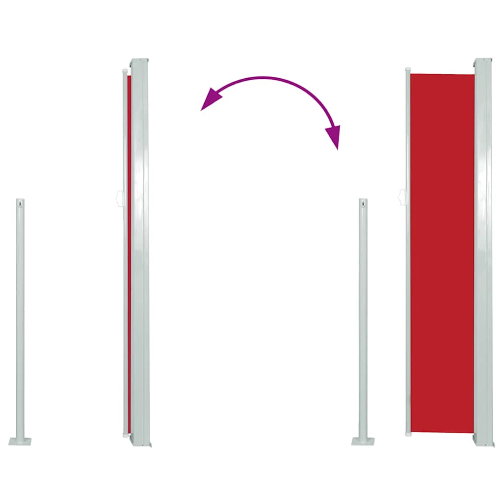 Ausziehbare Seitenmarkise 120x300 cm Rot