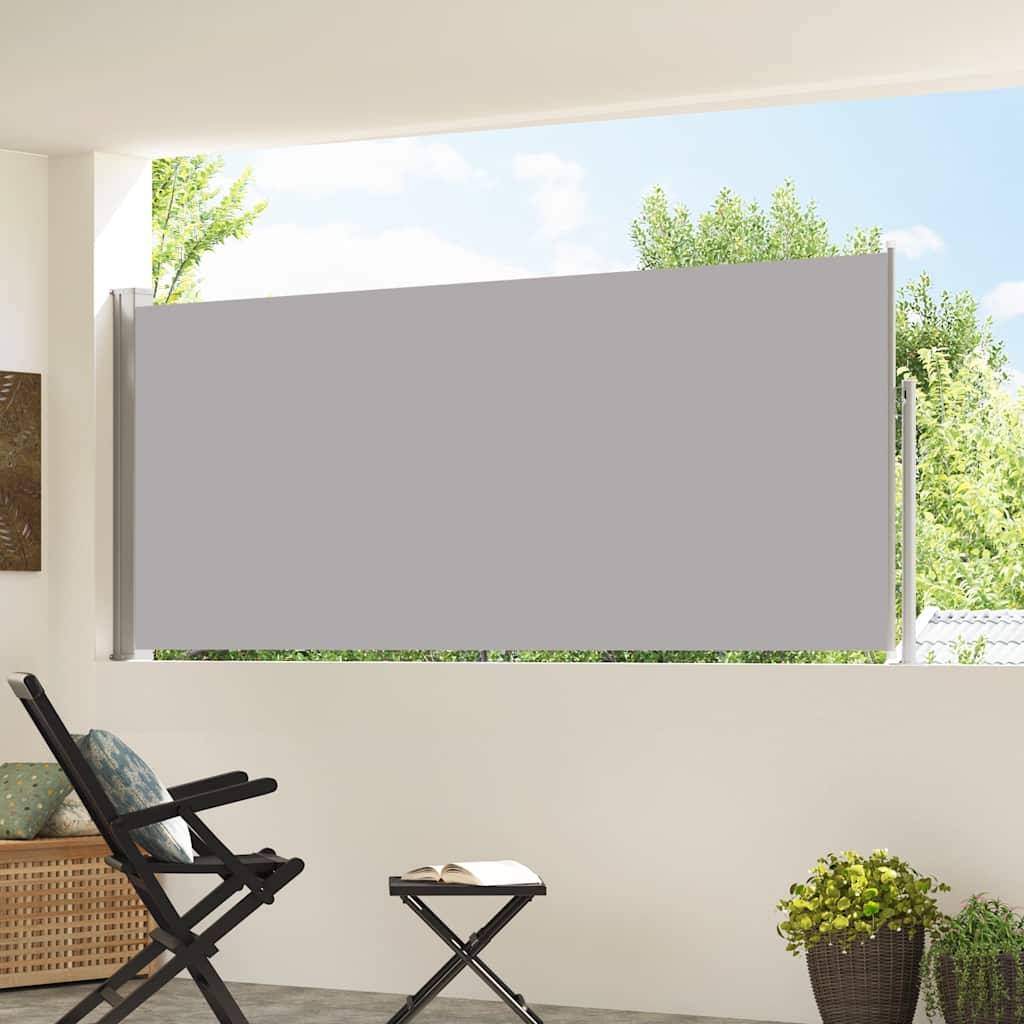Ausziehbare Seitenmarkise 120x300 cm Grau