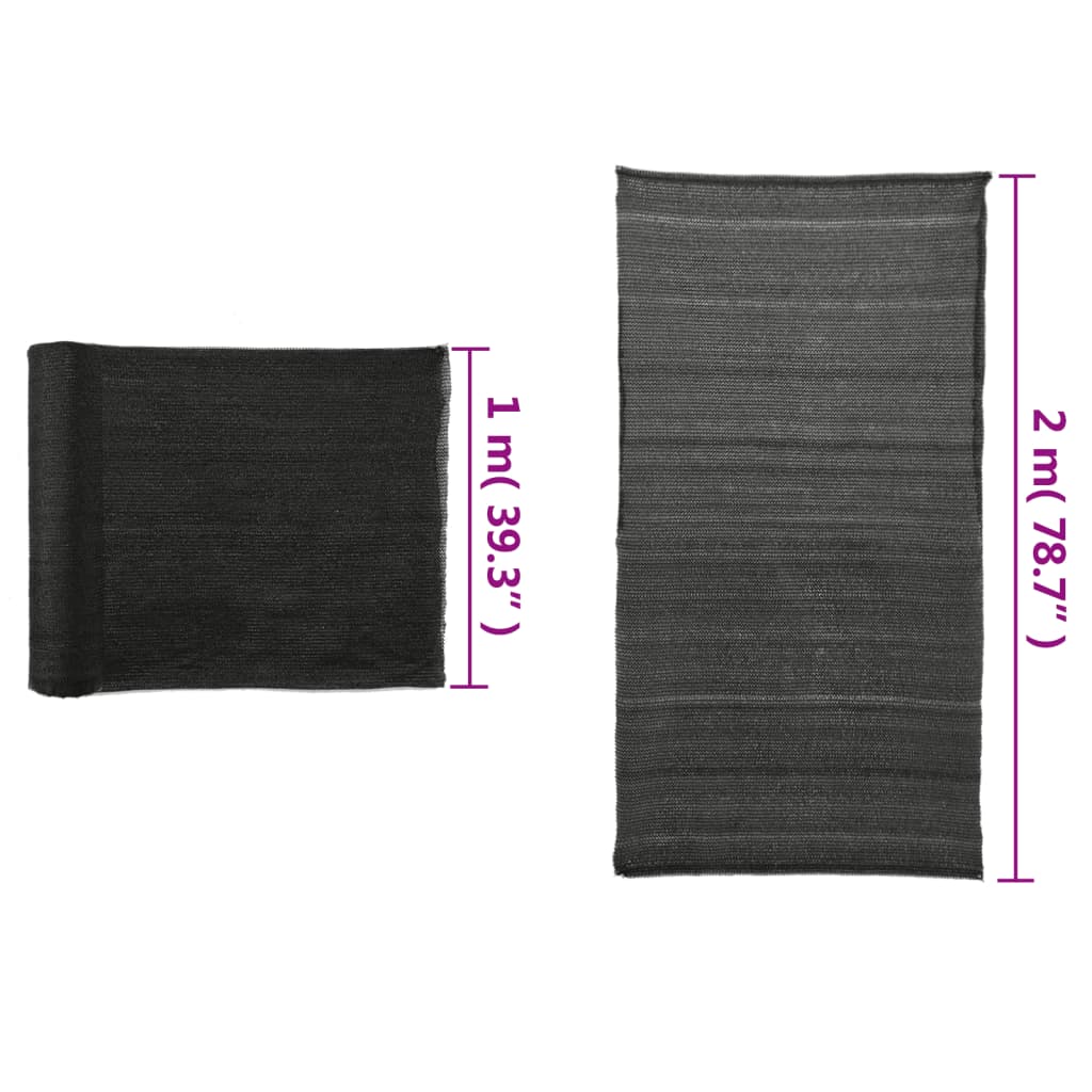 Sichtschutznetz HDPE 2x25 m Schwarz