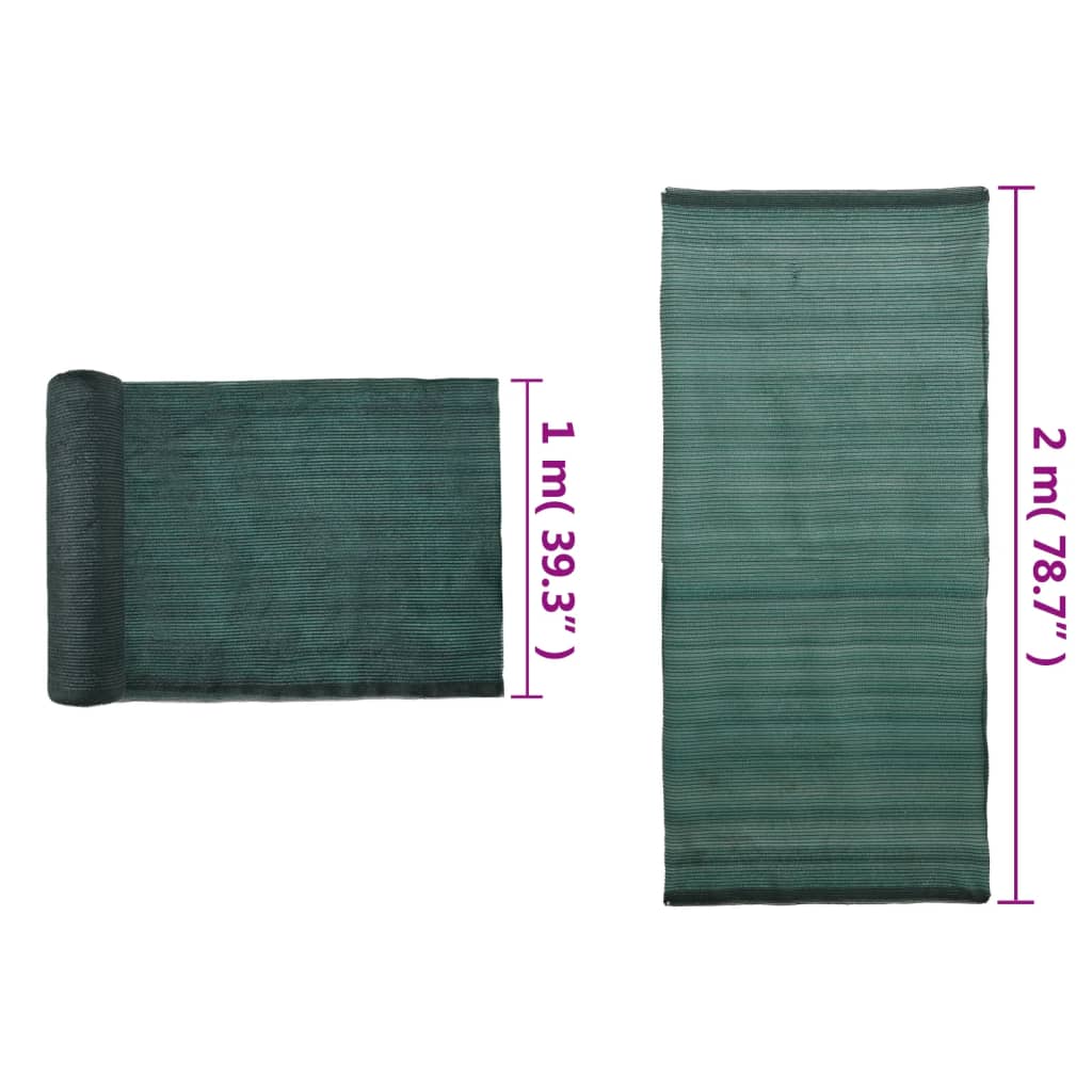 Sichtschutznetz HDPE 2x10 m Grün