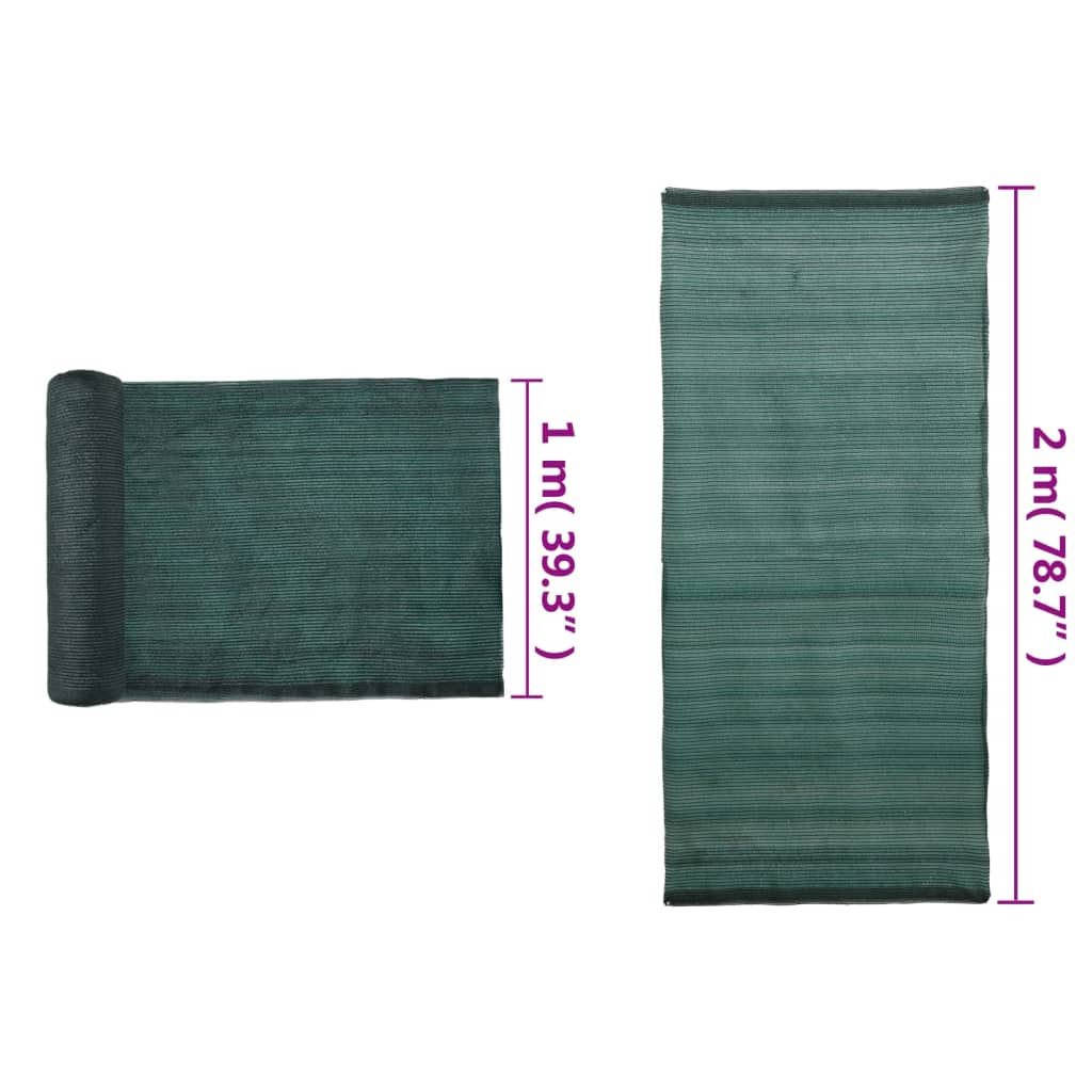 Sichtschutznetz HDPE 2x25 m Grün