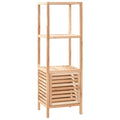 Badezimmerschrank Massivholz Walnuss 39,5x35,5x123 cm