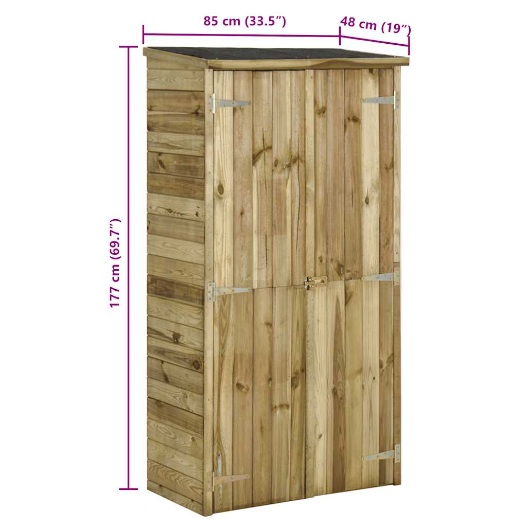 Geräteschuppen Kiefernholz 85×48×177 cm