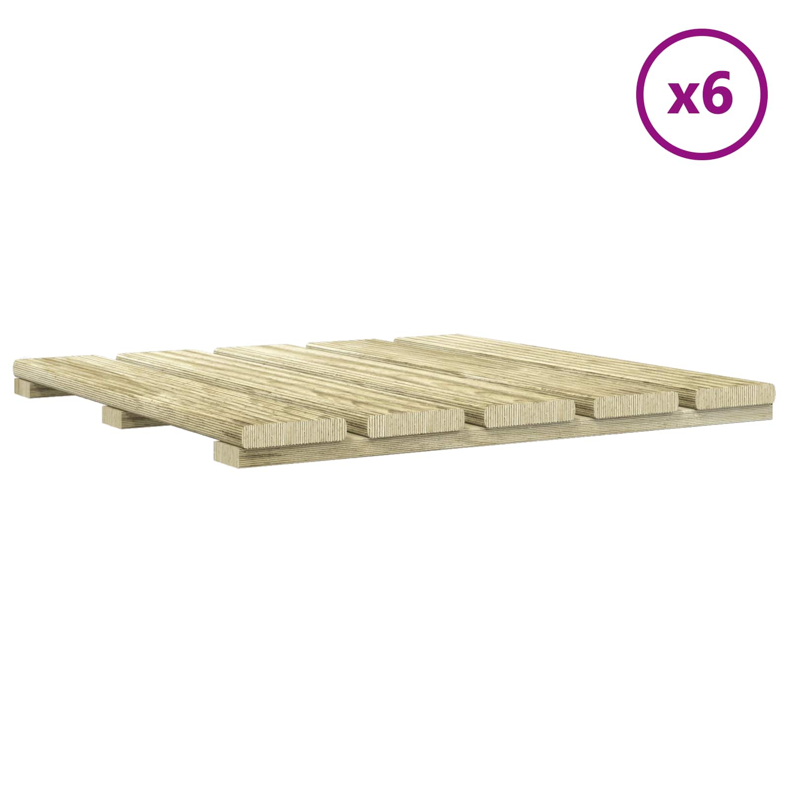 Terrassenfliese 6 pcs Grün 50 x 50 cm