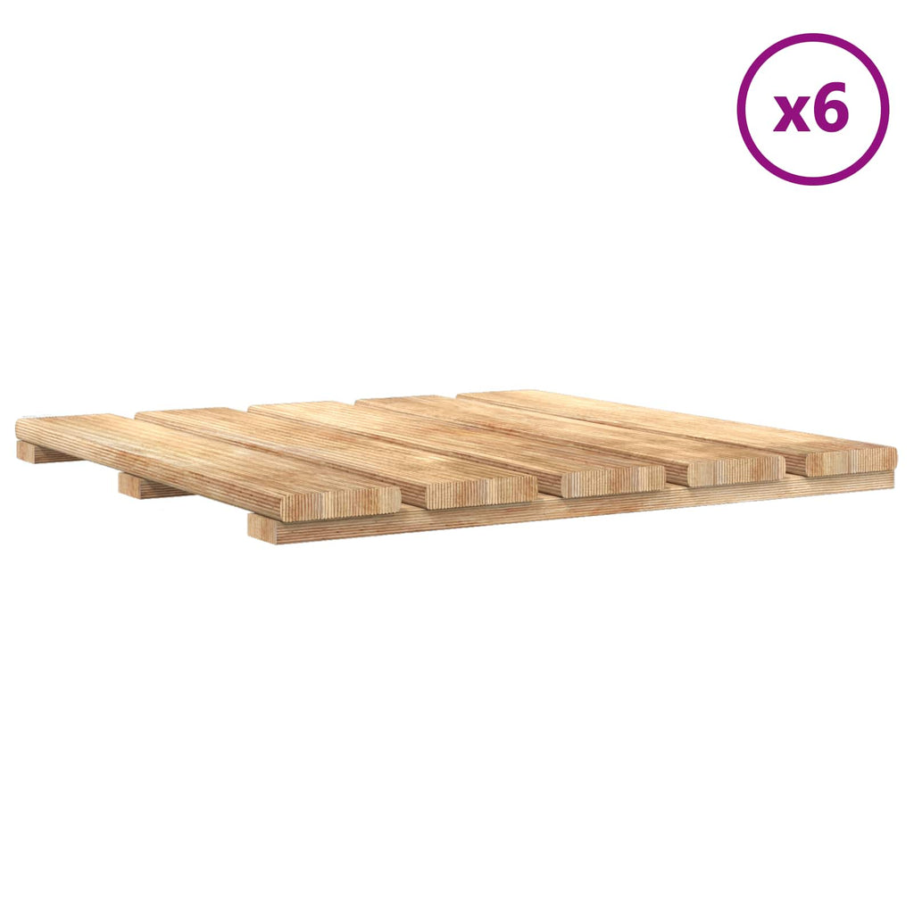 Terrassenfliese 6 pcs Braun 50 x 50 cm