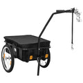 Fahrradanhänger und Handwagen 155x60x83 cm Stahl Schwarz