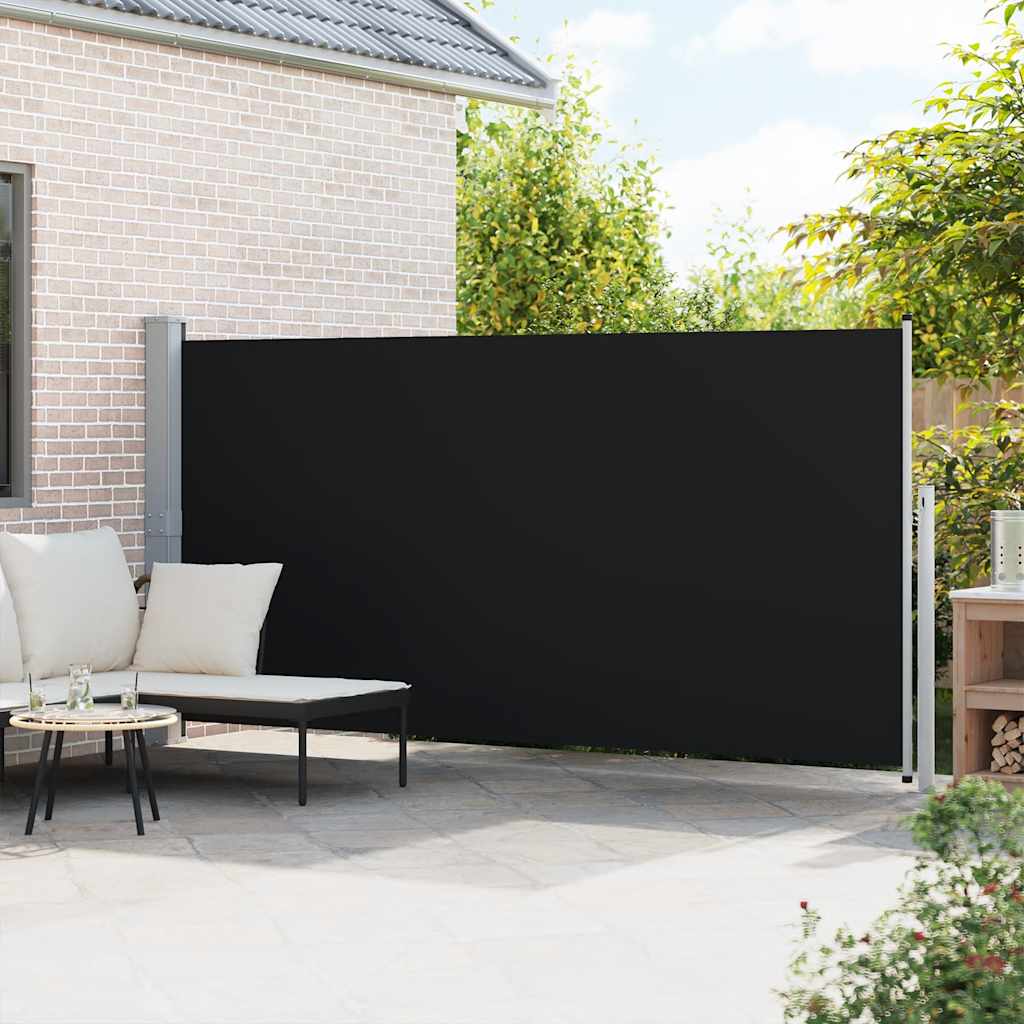 Ausziehbare Seitenmarkise 160x500 cm Schwarz