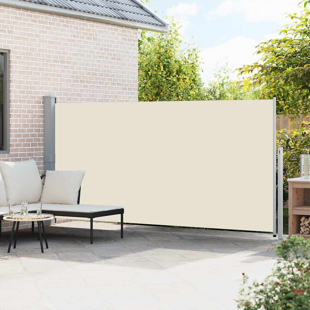 Ausziehbare Seitenmarkise 160x500 cm Creme