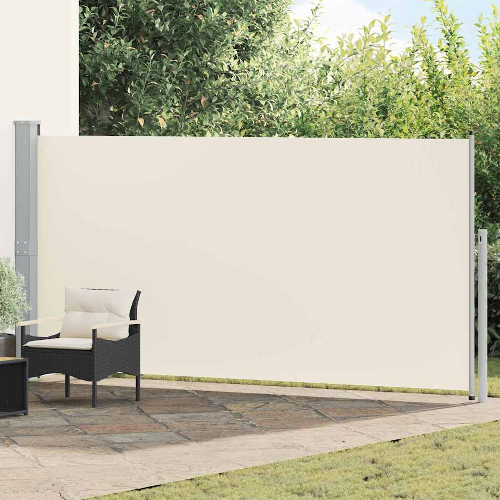 Ausziehbare Seitenmarkise 160x500 cm Creme