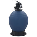 Pool-Sandfilter mit 6-Wege-Ventil Filterkessel Blau 560 mm