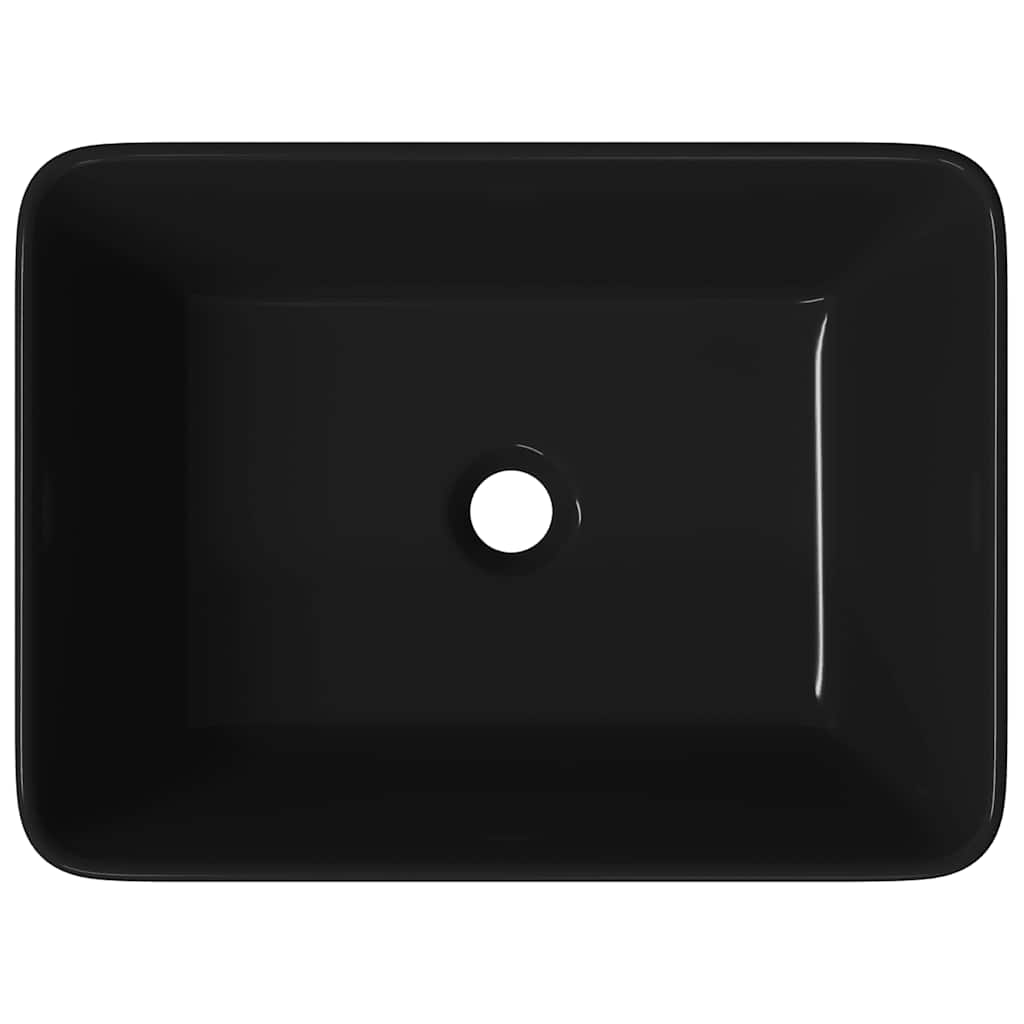 Waschbecken 40 x 30 x 13 cm Keramik Schwarz