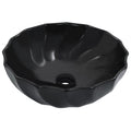 Waschbecken 46 x 17 cm Keramik Schwarz