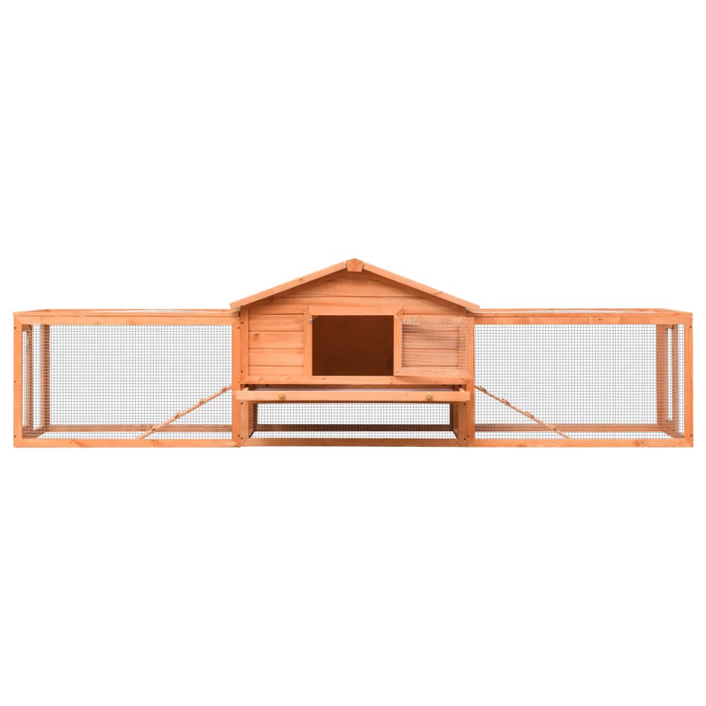 Kaninchenstall 310x70x87 cm Kiefernholz & Tannenholz