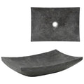 Waschbecken 50x35x12 cm Marmor Schwarz