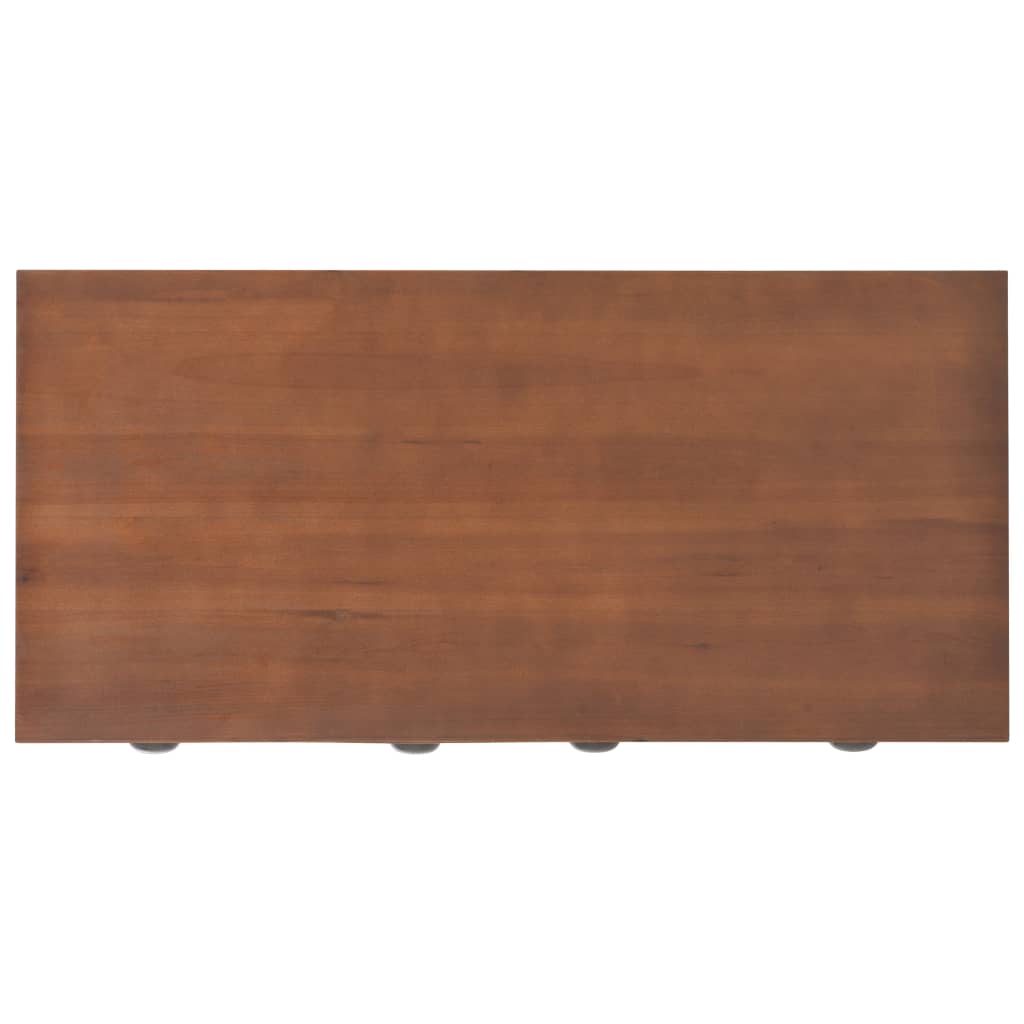 Schreibtisch mit 3 Schubladen 110x50x78 cm Massivholz Tanne