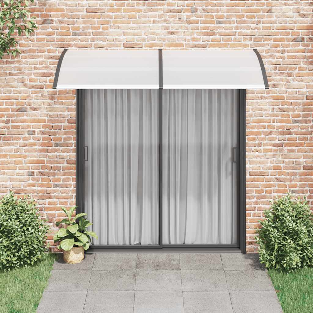 Türvordach Schwarz 200×100 cm PC