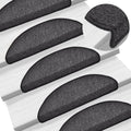 Stufenmatten 15 Stk. 56x17x3 cm Anthrazit Halbrund