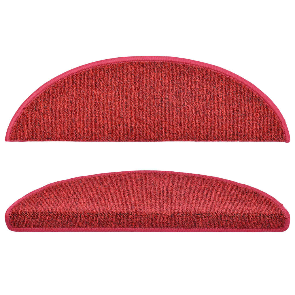 Stufenmatten 15 Stk. 56x17x3 cm Rot Halbrund