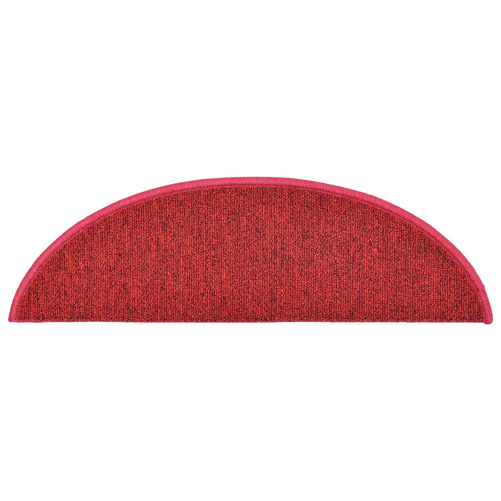 Stufenmatten 15 Stk. 56x17x3 cm Rot Halbrund