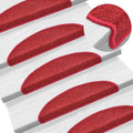 Stufenmatten 15 Stk. 56x17x3 cm Rot Halbrund
