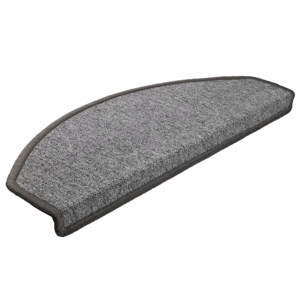 Stufenmatten 15 Stk. 65x24x4 cm Dunkelgrau Halbrund Groß