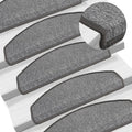 Stufenmatten 15 Stk. 65x24x4 cm Dunkelgrau Halbrund Groß